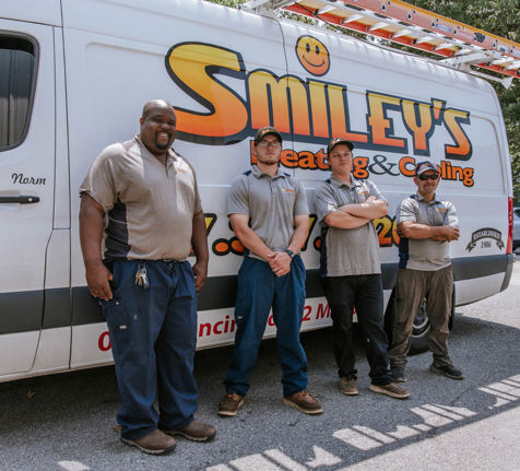 Technicians with van